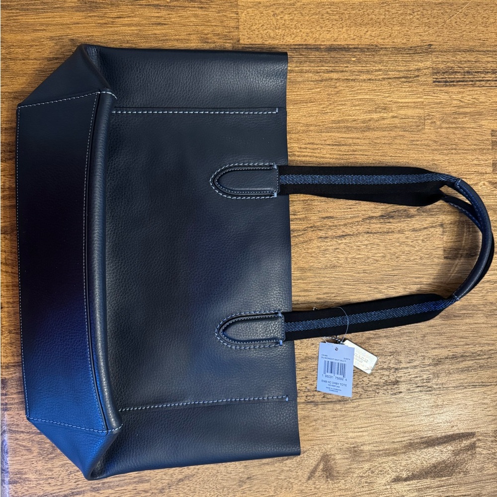 Coach Midnight Navy Derby Tote - Picture 3 of 5